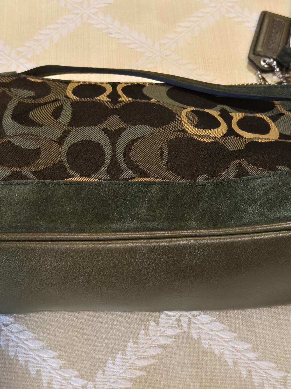 Coach Small Signature Shoulder Bag in Olive and Khaki D04J-7027-NEW - Picture 5 of 12